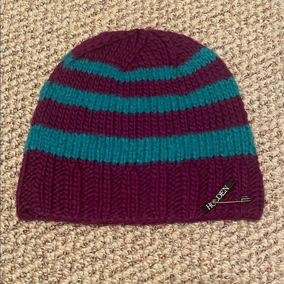 Holden Plum and Teal Knit Beanie - Picture 1 of 4